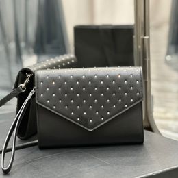 Luxury Genuine leather clutch for women fashion socialite wallet 20 available Colour small purses designer handbag real leather quilted envelope flap bag with box