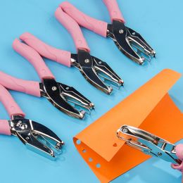 Other Desk Accessories Handle Hole Punch DIY Loose-leaf Paper Cutter Single Hole Puncher School Office Binding Stationery 230703