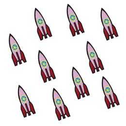 10 pcs Rocket patches badges for clothing iron embroidered patch applique iron sew on patches sewing accessories for DIY clothes318D