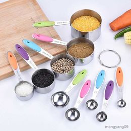 Measuring Tools 5Pcs/Set Measuring Spoons Teaspoon Sugar Scoop Cake Baking Flour Measuring Cups Stainless Handle Kitchen Measuring Tools R230704