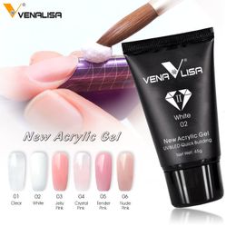 False Nails Venalisa poly nail gel 45g design builder acrylic transparent crystal coumuflage extend jelly polish 230704