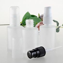 30ml frosted glass bottle with press pump LID, empty eglass 30ml lotion bottle ,Cosmetic Packaging 1 ounce glass F20171381 Bcbpe