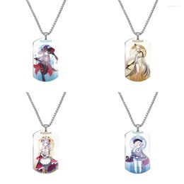 Pendant Necklaces Trend Genshin Impact Project Army Brand Stainless Steel Colour Print Kamisato Ayaka Venti Character Role Necklace Unisex