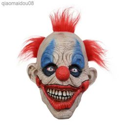 Horrible Realistic Scary Clown Mask for Halloween Festival Party Face Mask X3UC L230704