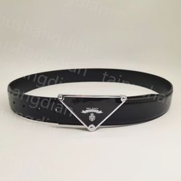 Designer Belt Men Brand Women Belt for Women Triangle Buckle Letter P 3.2cm Width Belt Luxury Unisex Belts High Quality Genuine Leather Waist Belt for Men