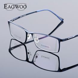 Sunglasses Frames Eagwoo Aluminium Men Wide Face Prescription Eyeglasses Full Rim Optical Frame Business Eye Glasses Light Big Spectacle MF2351 230704