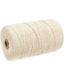 1 Roll Macrame Cotton Cord Diameter 3 mm Cotton Rope for Wall Hanging Craft Art DIY Handmade Dream Catcher Home Decor 0712#264G