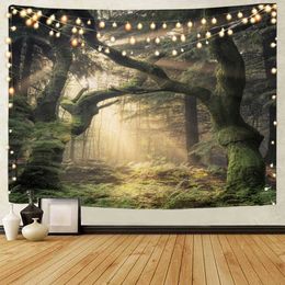 Tapestries Beautiful landscape background decoration tapestry natural scenery wall hanging dormitory room aesthetics home decoration