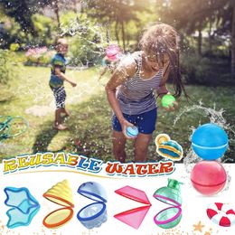 Party Balloons Reusable Water Balloons for Kids Quick Fill Self Sealing Magnetic Water Bomb Splash Balls Summer Swimming Pool Fun Party Toys 230703