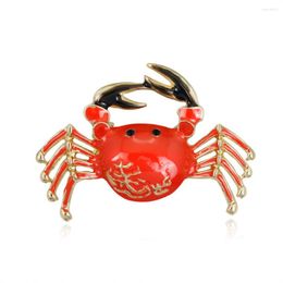 Brooches Enamel Crab Jewelry Sea Animal Pin And Brooch For Women Men Clothes Scarf Clip Gift
