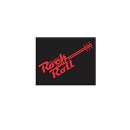 Fashion ROCK AND ROLL Music Embroidery Patches Red Guitar Iron On Patch For Clothing 308r
