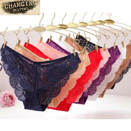Women High-Crotch Transparent Underwear Panties Briefs Ladies Sexy Lace Floral Bowknot Thongs G String for Female Lingerie305O