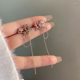 Stud Earrings Sweet Cool Wind Hollow Love Tassel Star For Women Creative Temperament Zircon Earring Party Jewelry Gifts