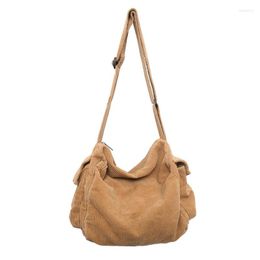 Evening Bags Fashion Large Corduroy Shoulder Crossbody For Women Handbag And Purses 2023 Ladies Messenger Trendy Designer