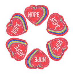 Diy Colourful love patches for clothing iron embroidered patch applique iron on patches sewing accessories badge on clothes bags290v