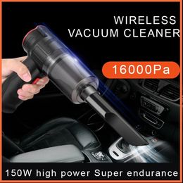 Vacuum Cleaners 16000pa Cleaning Tools for Car Vacuum Cleaner Dry and Wet Strong Suction Kit Wireless Handheld Automotive Portable Mini Home 230703