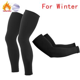 Elbow Knee Pads Raudax Arm Leg Warmers Black/White Winter Thermal Fellce Cycling Arm Warmer MTB Bicycle Running Racing MTB Bike Leg Sleeve 230703