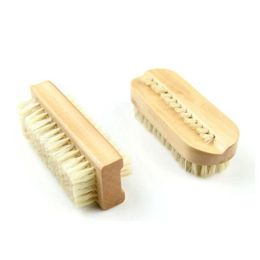 Nail Art Trimming Bristle Brush Wooden Double Sided Handle Manicure Pedicure Scrubbing Nail Bath Brush F1786 Qwcle