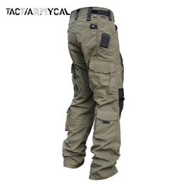 Men's Pants Tactical Pants Men Multi-Pocket Outdoor Cargo Pants Military Combat Trousers Men's Wear-Resistant Hiking Work Trousers Male 230703