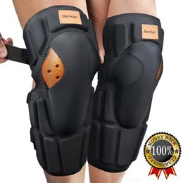 Pads Benken Motorcycle Knee Pads Protector Motocross Snowboard Skateboard Ski Roller Hockey Sports Protection Support Mtb Kneepad Set