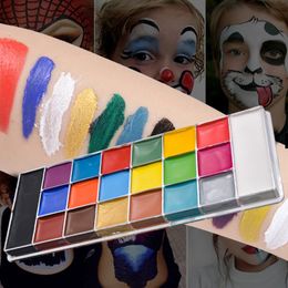 Body Paint 20Colors Face Body Paint Halloween Party Fancy Body Art Makeup Pigment Body Painting Beauty MakeupTool cosplay makeup KIT 230703