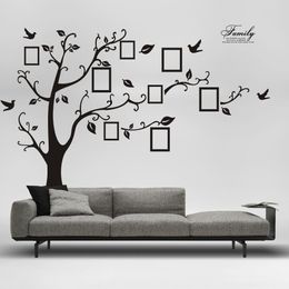 Boxes Large 200*250cm/79*99 in Black 3d Diy Photo Tree Pvc Wall Decals/adhesive Family Wall Stickers Mural Art Home Decor