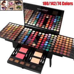 Eye Shadow Liner Combination Make Up Sets180 142 74 Colours Matte Glitter Shadow Palette Powder Lipstick Blush Makeup Brush Professional Cosmetics Kit 230703