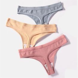 1 Piece Sexy Lingerie Women's Cotton G-String Thong Panties String Underwear Women Briefs Intimate Ladies Low-Rise Pants220p