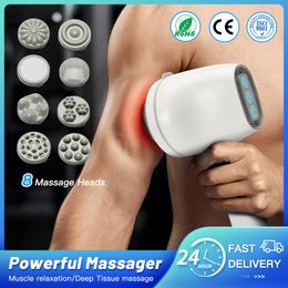 Other Massage Items Electric Vibration Massager For Body Red Light Neck Leg Massageador Deep Tissue Gun Fitness Muscle Relax Slim Massagem 230703