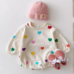 Strampler Kind Junge Mode Sweatshirts Body Baby Mädchen Süße Bunte Luftballons Lange Ärmel Baumwolle Overall Infant Outfits