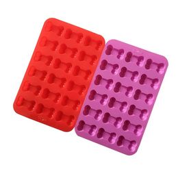18 Units 3D Sugar Fondant Cake Dog Bone Form Cutter Cookie Chocolate Silicone Moulds Decorating Tools Kitchen Pastry Baking Moulds E0704