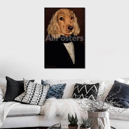 Animal Portrait Art Le Gendre Ideal Thierry Poncelet Canvas Painting Handmade Modern Living Room Decor