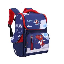 School Bags Boys Cartoon Dinosaur School Bag Orthopaedic Folding Kids School Backpack Design Bule Children School Bag mochila escolar 230703