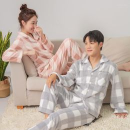 Women's Sleepwear 2023 Winter Flannel Pyjamas Long Sleeve Coral Fleece Warm Wear Women Pajamas Homewear