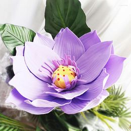 Decorative Flowers Giant Foam Large Lotus Head Diy Home Wedding Party Pography Background Wall Stage Decoration Fashion Purple