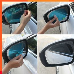 Upgrade 2pcs Universal Anti-Fog Anti-glare Rainproof Car Tuning Rearview Mirror Trim Film Cover Exterior Parts Car Glass Accessories