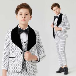 Suits Boys dot suits for weddings Prom Suits Wedding Dress Kids tuexdo Children's Day Chorus Show Formal Suit Girls Piano CostumeHKD230704