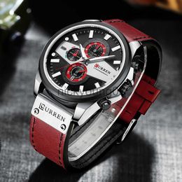 Wristwatches CURREN New Man es Luxury Brand Clock Casual Leather Phase Men Sport Waterproof Quartz Chronograph relogio masculino 0703