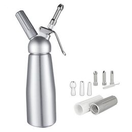 Baking Pastry Tools 500/1000ml Pure Aluminium Cream Gun Chantilly Syphon Whipped Cream Dispenser Cream Foaming Gun Kitchen Accessories Tools Nozzle 230704