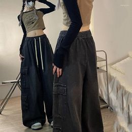 Women's Pants Woman Sweatpants Fashion Baggy Loose Sports Female Big Pockets Cargo Jeans Joggers Streetwear Street G223