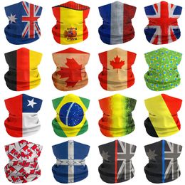 Cycling Caps Masks National Flag Face Bandana for Women Men Breathable Covering Biking Hiking Neck Gaiter Seamless Tube Headband Hairwrap Balaclava 230704