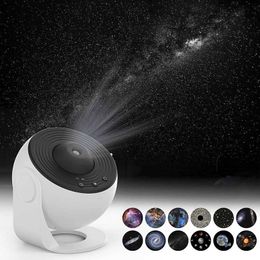 Lights LED Star Planetarium Galaxy Night Light 12 in 1 Aurora Starry Projector Lamp Kids Adults Home Ceiling Room Decor Gifts HKD230704