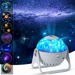 25 in 1 Star Planetarium 360° Rotating LED Galaxy Night Lights Projector Lamp for Bedroom Ceiling Room Decor Kids Gift HKD230704