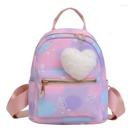 School Bags Backpacks Small Mini For Women 2023 Trend All-match Nylon Fabric Multi-color Printing Zipper Pocket Student Schoolbag