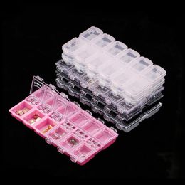 12 Grids Clear Empty Storage Box Rhinestone Acrylic Crystal Beads Jewelry Decoration Nail Art Accessories Pills Container F1377 Gwuim