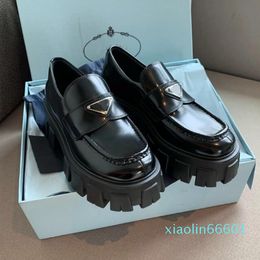 dress Shoes Women's Black White Leather Casual Lady Girls Platform Heels Sneakers Wholesale Footwear Comfort Walking