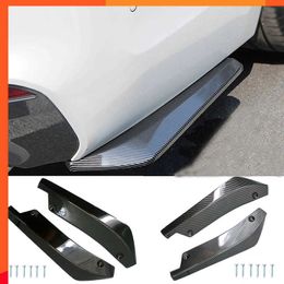 Upgrade Universal Car Front Rear Bumper Strip Lip Spoiler Diffuser Splitter Scratch Protector Carbon Fiber Winglets Side Skirt Extension