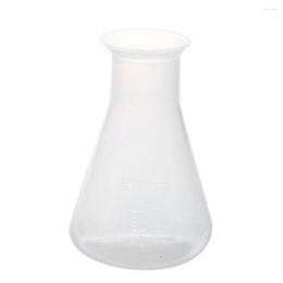 2pcs/lot 50-1000ml Clear White Plastic Laboratory Conical Flask Storage Bottle