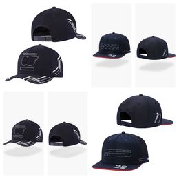 F1 Team Driver's Hat 2023 New Racing Baseball Hat Men's Flat-brimmed Cap Adjustable Team Hat