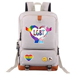 LGBT Mens Backpacks New Peripheral Trendsetter Women Backpack Bag Leisure Schoolbag Pride Large Capacity Travel Bag 230522